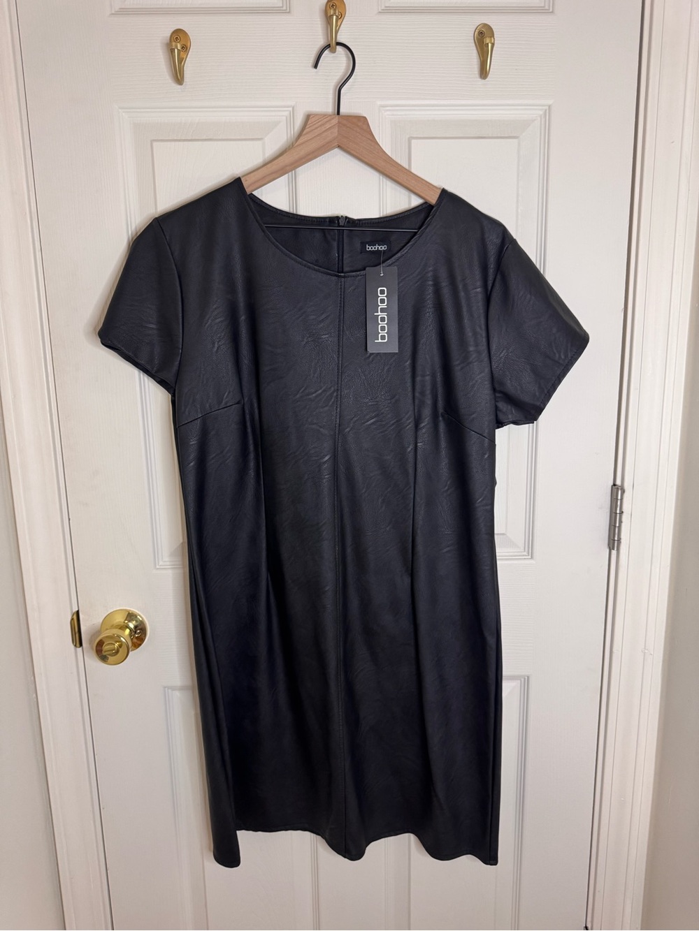 NWT Soft Faux Leather Shift Dress